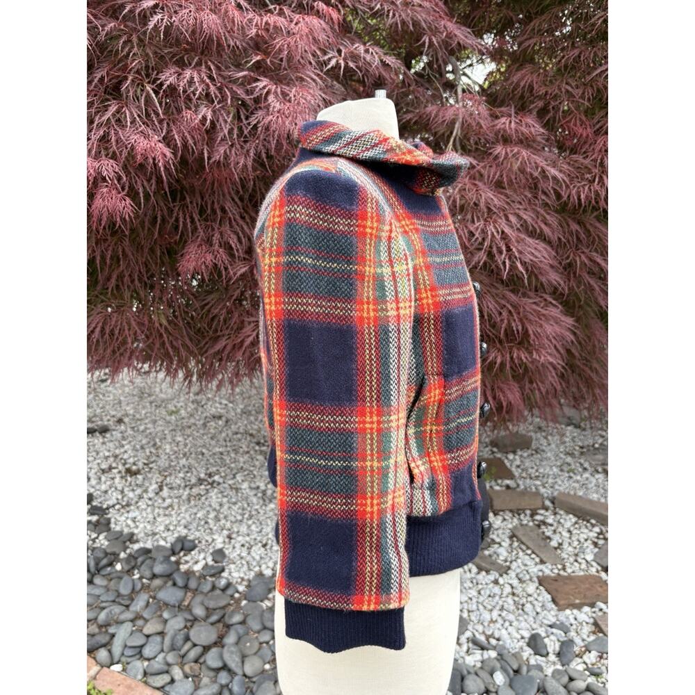L.A.M.B. Gwen Stefani Jacket Wool Plaid Vintage 2008 Asymmetrical Zipper Size 8 - Picture 6 of 13
